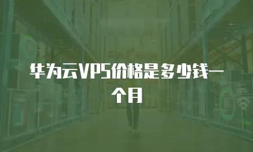华为云VPS价格是多少钱一个月