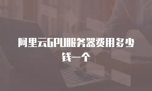 阿里云GPU服务器费用多少钱一个