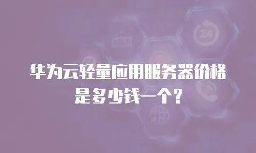 华为云轻量应用服务器价格是多少钱一个？