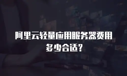 阿里云轻量应用服务器费用多少合适？