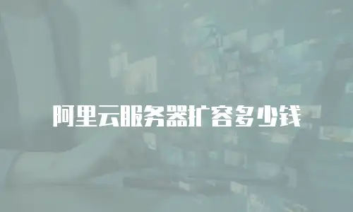 阿里云服务器扩容多少钱