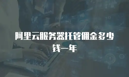 阿里云服务器托管佣金多少钱一年