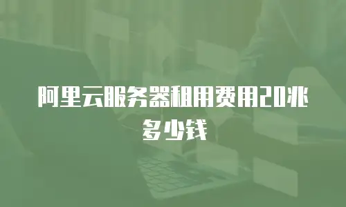 阿里云服务器租用费用20兆多少钱