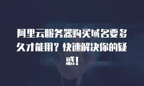 阿里云服务器购买域名要多久才能用？快速解决你的疑惑！