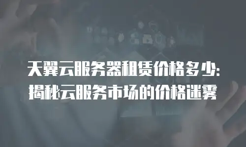 天翼云服务器租赁价格多少：揭秘云服务市场的价格迷雾