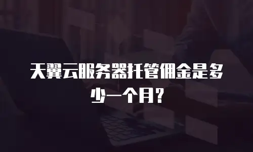 天翼云服务器托管佣金是多少一个月？
