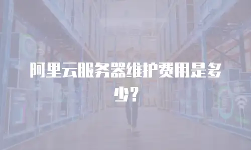 阿里云服务器维护费用是多少？