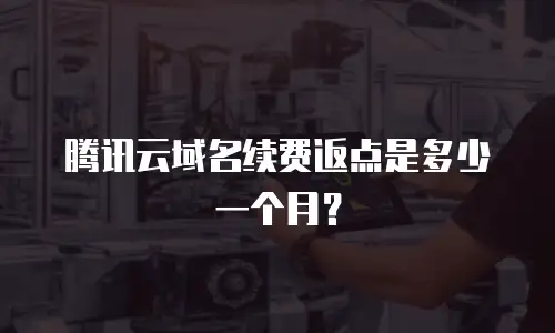 腾讯云域名续费返点是多少一个月？