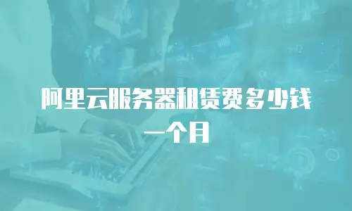 阿里云服务器租赁费多少钱一个月