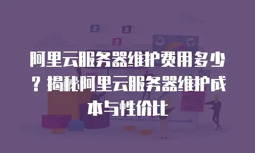 阿里云服务器维护费用多少？揭秘阿里云服务器维护成本与性价比