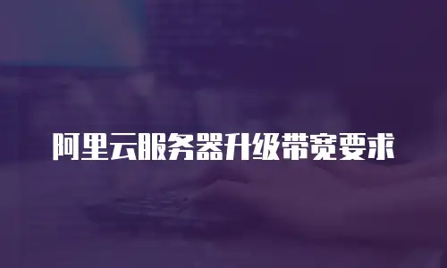 阿里云服务器升级带宽要求