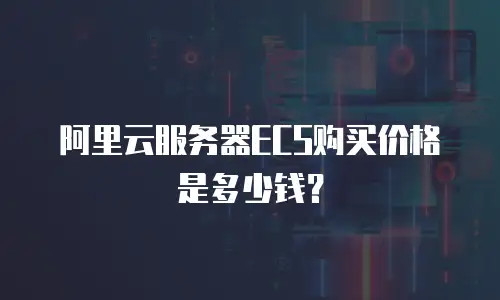 阿里云服务器ECS购买价格是多少钱？