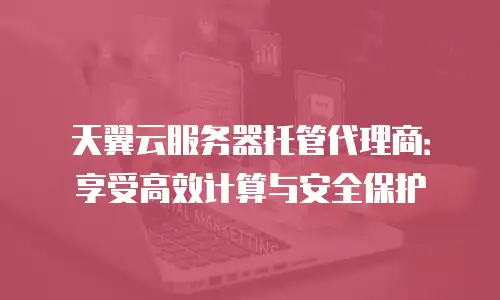 天翼云服务器托管代理商：享受高效计算与安全保护
