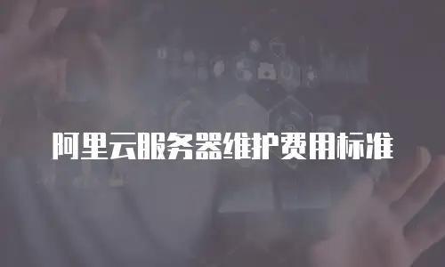 阿里云服务器维护费用标准