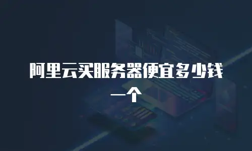 阿里云买服务器便宜多少钱一个