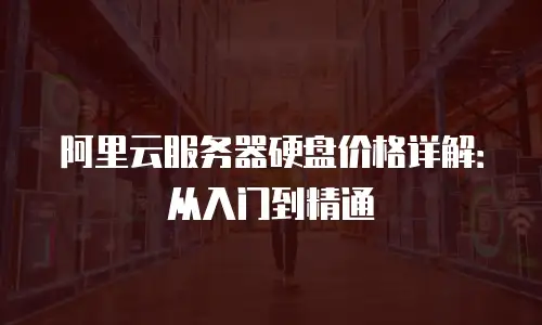 阿里云服务器硬盘价格详解：从入门到精通