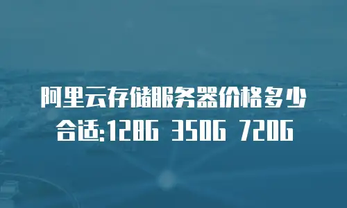阿里云存储服务器价格多少合适:128G 350G 720G