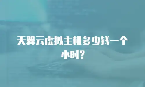 天翼云虚拟主机多少钱一个小时？