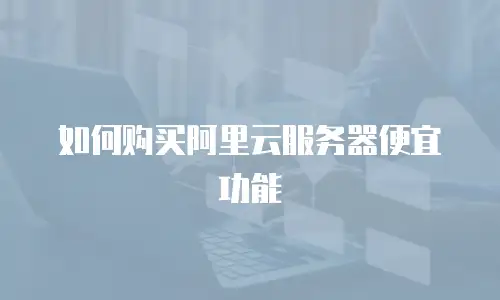 如何购买阿里云服务器便宜功能