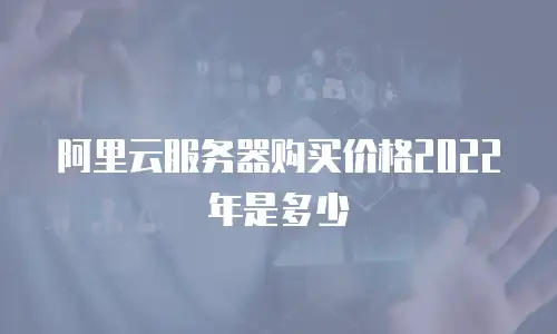 阿里云服务器购买价格2022年是多少