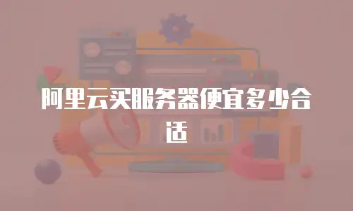 阿里云买服务器便宜多少合适