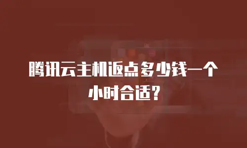 腾讯云主机返点多少钱一个小时合适？