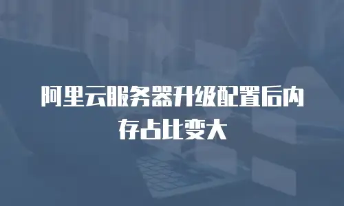 阿里云服务器升级配置后内存占比变大
