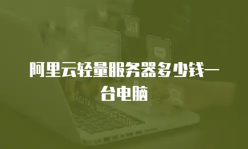 阿里云轻量服务器多少钱一台电脑