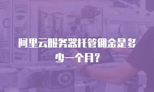 阿里云服务器托管佣金是多少一个月？