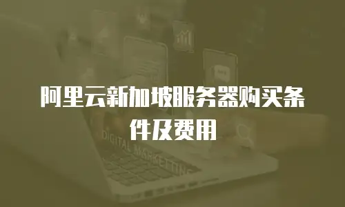 阿里云新加坡服务器购买条件及费用