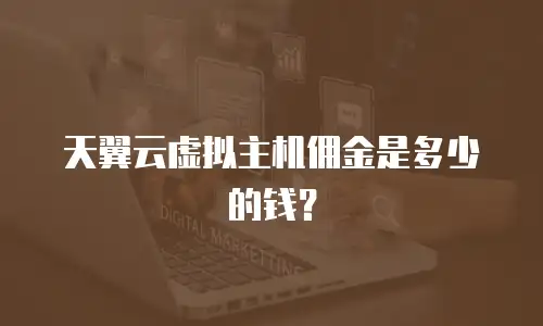 天翼云虚拟主机佣金是多少的钱？