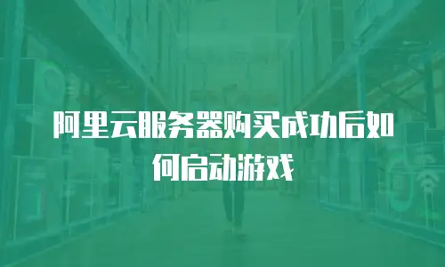 阿里云服务器购买成功后如何启动游戏