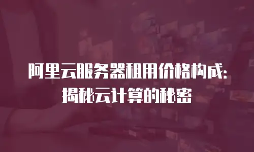 阿里云服务器租用价格构成：揭秘云计算的秘密