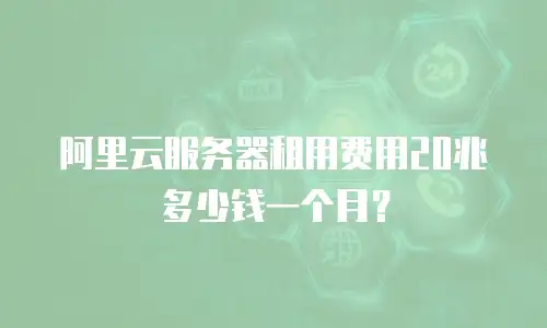阿里云服务器租用费用20兆多少钱一个月？