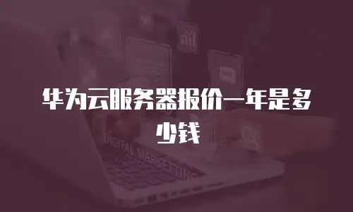 华为云服务器报价一年是多少钱