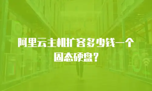 阿里云主机扩容多少钱一个固态硬盘？
