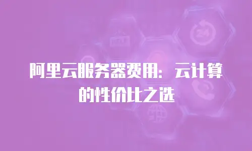 阿里云服务器费用：云计算的性价比之选