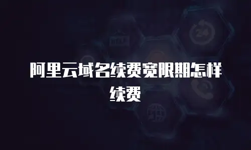 阿里云域名续费宽限期怎样续费