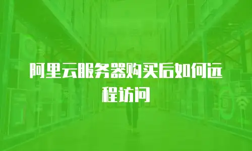 阿里云服务器购买后如何远程访问
