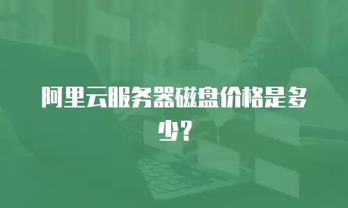 阿里云服务器磁盘价格是多少？