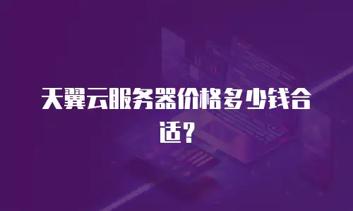 天翼云服务器价格多少钱合适？
