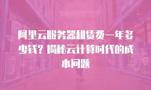 阿里云服务器租赁费一年多少钱？揭秘云计算时代的成本问题