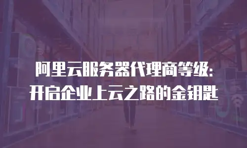 阿里云服务器代理商等级：开启企业上云之路的金钥匙