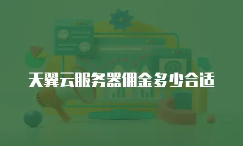 天翼云服务器佣金多少合适