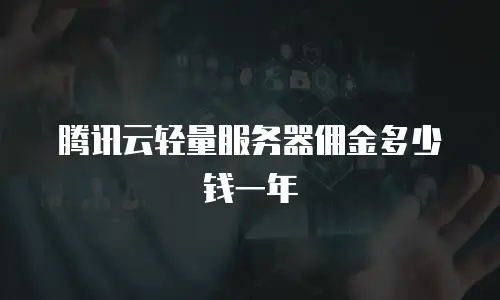 腾讯云轻量服务器佣金多少钱一年