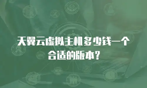 天翼云虚拟主机多少钱一个合适的版本？