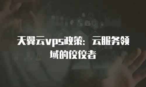 天翼云vps政策：云服务领域的佼佼者