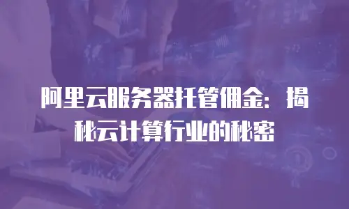 阿里云服务器托管佣金：揭秘云计算行业的秘密