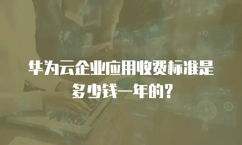 华为云企业应用收费标准是多少钱一年的？