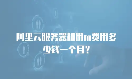 阿里云服务器租用m费用多少钱一个月？